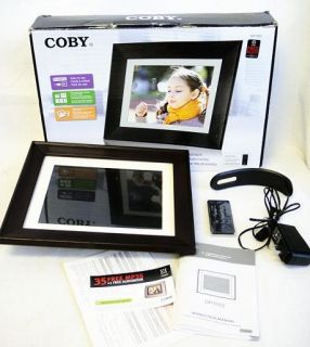 Coby DP1052 10.4 Inch Digital Photo Frame w/  Player Wooden Frame