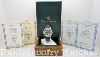 Chronoswiss Skeleton Chronograph Opus Stainless Leather Watch B P CH