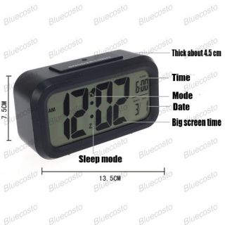  Light Large LCD Display Digital Backlight Calendar Alarm Clock