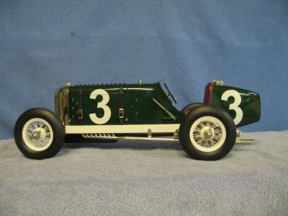 Hand Made Tinplate Harry Miller Race Car with Clock Works Motor