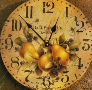 Oils Clock Works by Michael Fulton Wall and Desk Pears N Berries