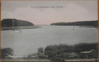 1910 Postcard Richmonds Creek Peconic Long Island NY