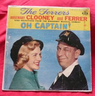 Rosemary Clooney Jose Ferrer LP Oh Captain VG Vinyl Record MGM E3687