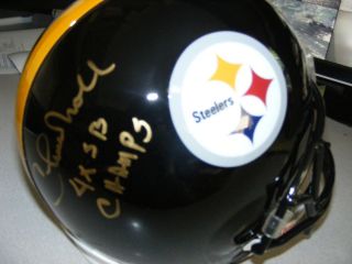CHUCK NOLL AUTOGRAPHED FULL SIZE HELMET PITTSBURGH STEELERS 4x SUPER