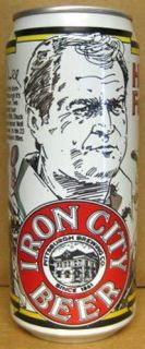 Iron City Beer 16oz Can Chuck Noll Pittsburgh Steelers