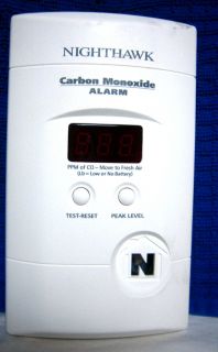 Nighthawk Carbon Monoxide Alarm AC Powered Battery Backup