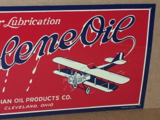 Cleveland Ohio AEROLENE Airplane & Indian GAS OIL Sign