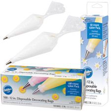 50pc 12 inches Disposable Decorating Pastry Bags Wilton 2103 1273