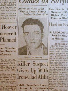  LOCAL Dallas newspapers BONNIE & CLYDE Barrow kill Texas lawman Hdlne