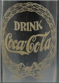 Rare Antique Coca Cola Syrup Dispenser / Soda Bottle w/ Enamel Wreath