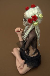 SkullRoses ooak doll sculpture Fairy DMA, IADR, APS, ADSG, OAD, PRFAG
