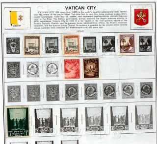 Vatican City Stamps Collection Lot of 42 Mint & Used Stamp Lightly