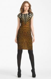 Roberto Cavalli Leopard Print Jersey Dress