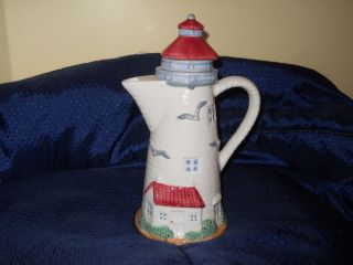 Collectible Ceramic Lighthouse Teapot by H. BeaugArt Designs