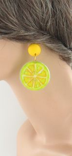 vintage avon lemon slice drop earrings too cool be sure