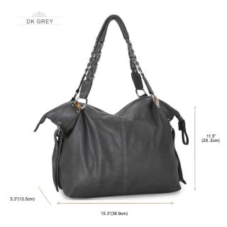  Hobo Shoulder Handbags Tote Purse Hand Bags Lady Bags Dark Grey
