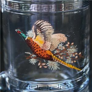 princess house glass colonial game bird pheasant mug