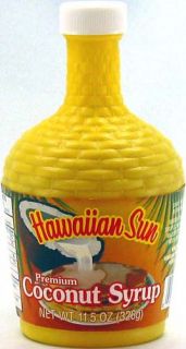 HAWAIIAN SUN PREMIUM COCONUT SYRUP ~ 10 / 11.5 OZ