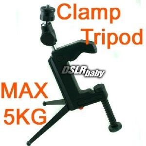 Mini Portable Clamp Tripod for Camera Camcorder Max 5kg
