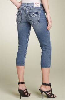 True Religion Brand Jeans Lily Stretch Denim Crop Jeans (Medium Drifter   Disco Big T)