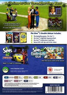 Sims 2 Double Deluxe PC DVD ROM Brand New 014633159707