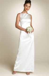 Nicole Miller Square Neck Satin Gown