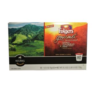 Coffee K Cup Portion Pack for Keurig Brewers Folgers Lively Colombian