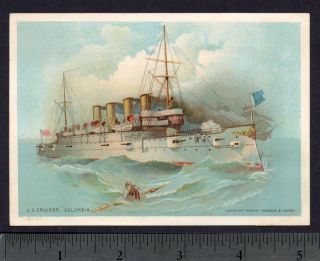 1898 US Cruiser Columbia SHIP Navy Spanish American War Portland