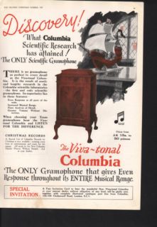 1927 Columbia Viva Tonal Gramophone Phonograph Music Ad