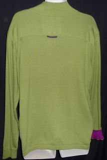 Robert Graham Cobbler Lime Mens Cotton Sweater XL  