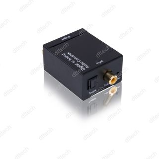  Optic Coaxial RCA Toslink Signal to Analog Audio Converter Adapter DVD