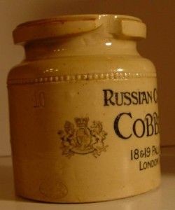 Doulton Lambeth Russian Caviare Cobbett Advertising Pot