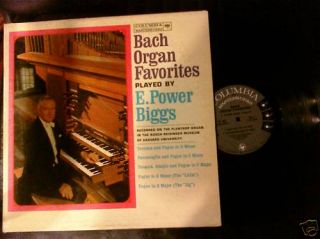 Vintage Classical Music Vinyl 33 1 3 LP Album BACH ORGAN FAVORITES E
