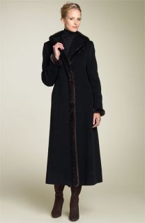 Fleurette Cashmere & Wool Coat with Mink Fur