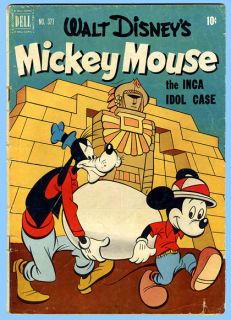 Dell Four Color Comic 371 Mickey Mouse 1952 VG Disney Free SHIP USA