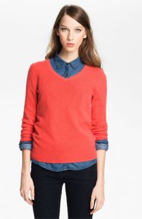 Halogen® V Neck Cashmere Sweater
