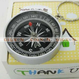 Mini Camping Hiking Hunting Survival Keychain Direction Guaid Compass