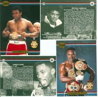Complete Boxed Set of 40 1991 Ringlords Boxing Cards