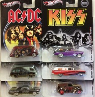 Complete Set of 6 Kiss Ozzy AC DC Nostalgia H LIVE NATION Hot Wheels