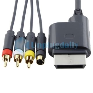 New s Video Composite AV Cable Cord for Xbox360 TV Game