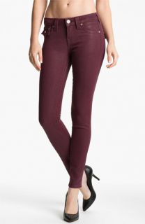 True Religion Brand Jeans Serena Coated Skinny Leg Jeans (Maroon)