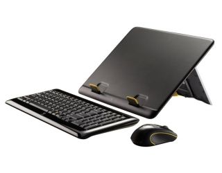 Logitech MK605 Notebook Kit Keyboard Mouse and Stand Riser