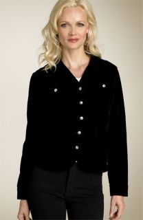 Christine Alexander Gem Button Velvet Jacket