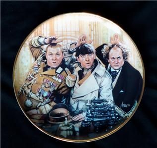 Three Stooges Porcelain Collectible Plate 1993 Franklin Mint CD2957
