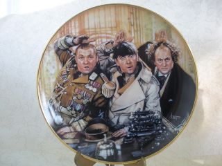 Franklin Mint The Three Stooges Collector Plate Porcelain