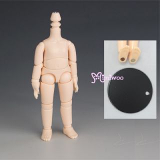  11cm Body Dollfie Baby Doll with Magnet White Skin Color Magnetic Foot