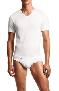 Calvin Klein U9072 Slim Fit V Neck T Shirt (3 Pack)