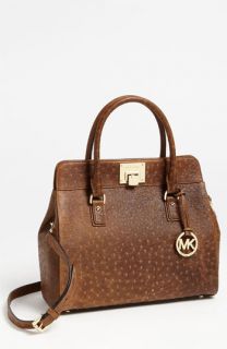 MICHAEL Michael Kors Astrid   Large Ostrich Embossed Leather Satchel