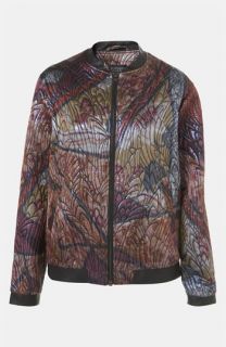 Topshop Stained Glass Jacquard Bomber Jacket
