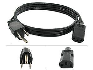 Computer Desktop Monitor PC AC Power Cable Cord 6 Foot